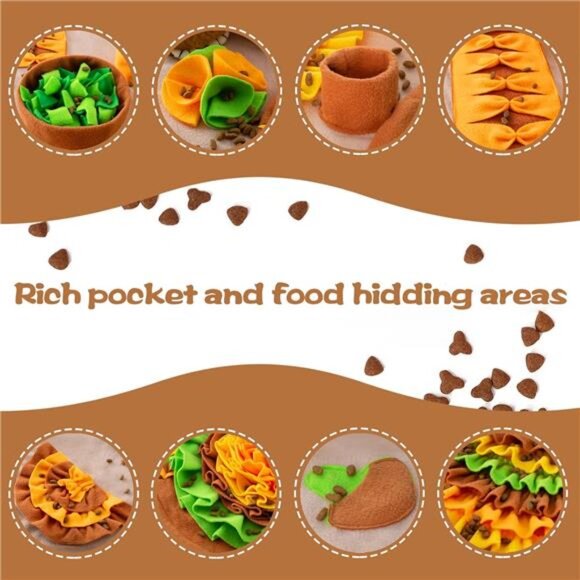 Large Snuffle Mat for Dogs 40'' x 27.5'' Sniff Mat with Hedgehog Puzzle Toy - Picture 3 of 8